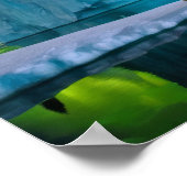 北極自然オーロラアイスバーグアウトドア風景 ポスター (角)