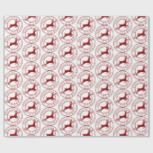 北極航空便トナカイ ラッピングペーパー (フラット)