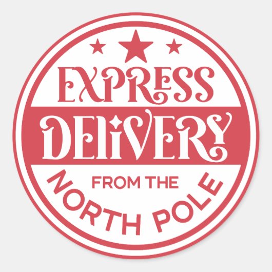 北極表現からの配達 ラウンドシール (正面)