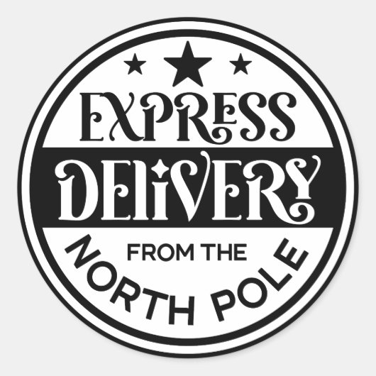 北極表現からの配達 ラウンドシール (正面)