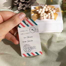 北極表現のクリスマス航空便パーソナライズされた ギフトタグ