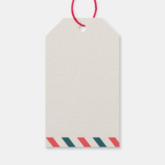 北極表現のクリスマス航空便パーソナライズされた ギフトタグ (裏面)