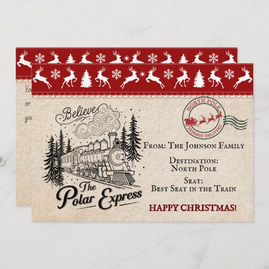 北極表現チケットへの極列車 シーズンカード (正面/裏面)