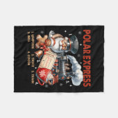 北極表現極全信じ外列車 フリースブランケット (正面(横))