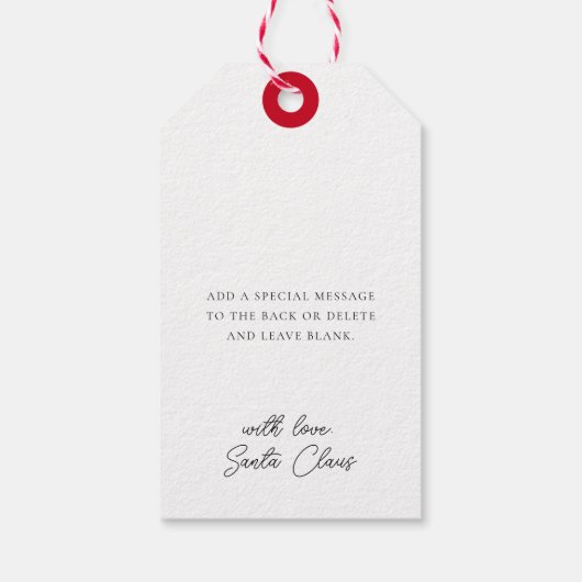 北極表現特別配達 ギフトタグ (裏面)