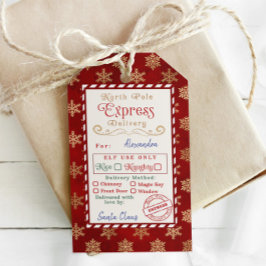 北極表現配信ラベル。特別引き渡し ギフトタグ