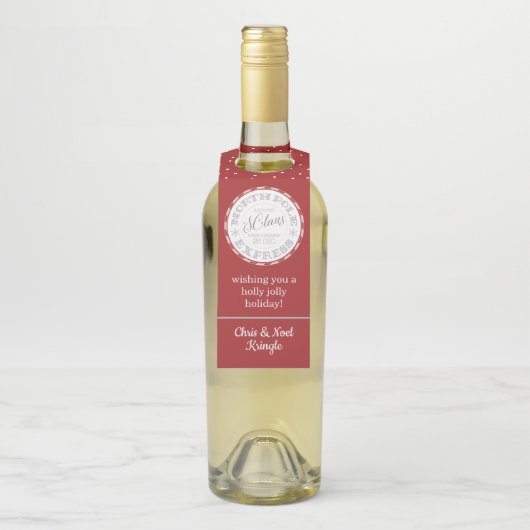 北極表現 | サンタシール | おもしろい ボトルネックタグ (ボトル)