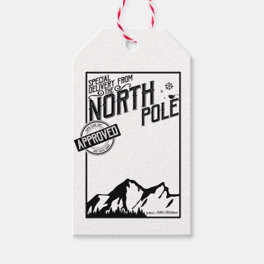北極贈与ラベル ギフトタグ (正面)