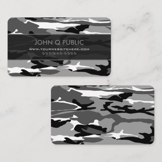 北極迷彩柄パターン 名刺 (正面/裏面)