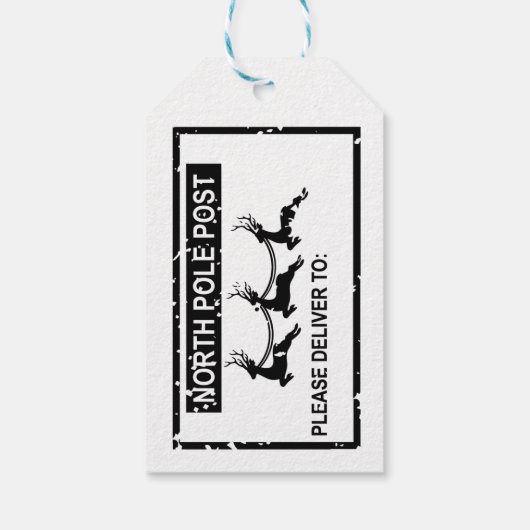 北極郵便切手　クリスマス ギフトタグ (裏面)