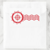 北極郵便局 長方形シール (バッグ)