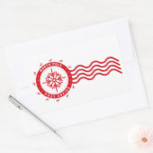 北極郵便局 長方形シール (封筒)