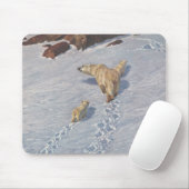 北極雪の北極熊の家族 マウスパッド (マウス)