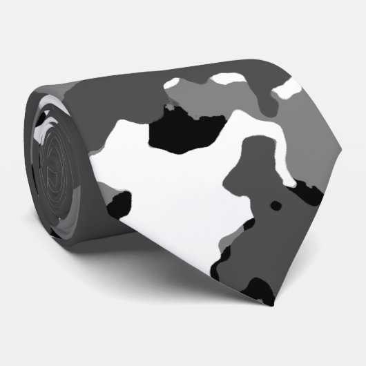 北極雪の迷彩柄 ネクタイ (ロール)