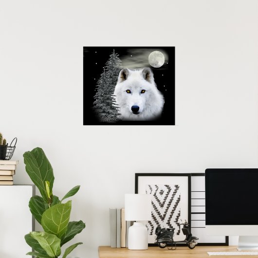 北極雪狼 ポスター (ホームオフィス)