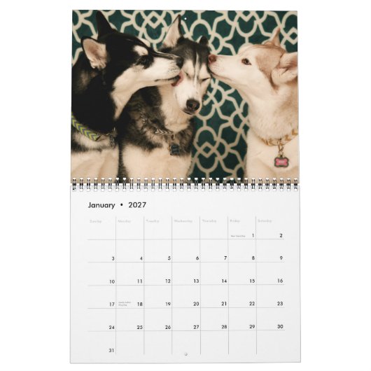 北極青いシベリア人2015のカレンダー カレンダー (1月 2027)