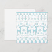 北極青の民俗芸術冬のテーマ シーズンカード (正面/裏面)