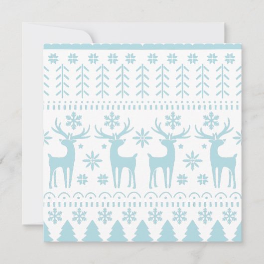 北極青の民俗芸術冬のテーマ シーズンカード (正面)