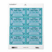 北極青カスタマイズ可能手作りバスソルト ラベル (フルシート)