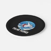 北極飛び氷飛び跳び北極熊冬泳ぎ ペーパープレート (アングル)