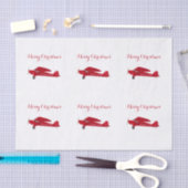 北極飛行機クリスマスティッシュペーパー 薄葉紙 (クラフト)