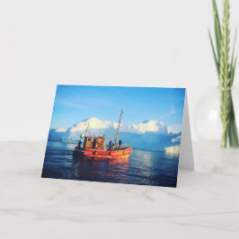 北極魚釣りグリーティングカード カード