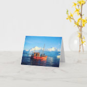 北極魚釣りノテカード カード (黄色い花)