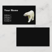 北極黒い背景に関係して下さい 名刺 (正面/裏面)