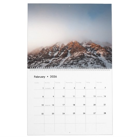 北極2026 カレンダー (2月 2026)