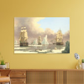 北極3のマストを立てられていた船の海場面 キャンバスプリント (インサイチュ (リビング))