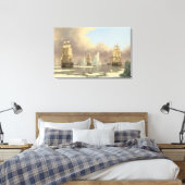 北極3のマストを立てられていた船の海場面 キャンバスプリント (インサイチュ (寝室))