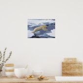 北極、スバルバード、ホッキョクグマ延長 ポスター (キッチン)