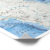 「北極:北極海のフロアマップ… ポスター (角)