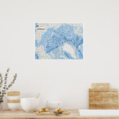 「北極:北極海のフロアマップ… ポスター (キッチン)