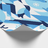 北極、極星の動物 – 抽象芸術型、海 ラッピングペーパー (角)