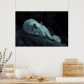 北極(白)オオカミ ポスター (キッチン)