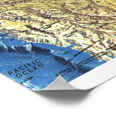 "北極： 1971 -海シーフロアマップ… ポスター (角)