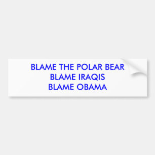 北極BEARBLAME IRAQISBLAMEオバマの責任にして下さい バンパーステッカー