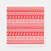 北欧おもしろいの醜いクリスマスセーターパーティー スタンダードランチョンナプキン (正面)