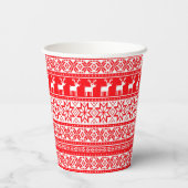 北欧おもしろいの醜いクリスマスセーターパーティー 紙コップ (裏面)