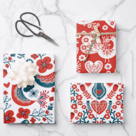 北欧お洒落のクリスマス ラッピングペーパーシート