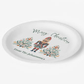 北欧くるみ割り名前をカスタムするクリスマス ペーパープレート (アングル)