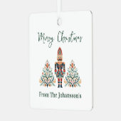 北欧くるみ割り名前をカスタムするクリスマス メタルオーナメント (正面左)