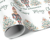 北欧くるみ割り名前をカスタムするクリスマス ラッピングペーパー (ロールコーナー)