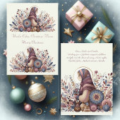 北欧のあたたかなクリスマスの伝統的な民俗 シーズンカード