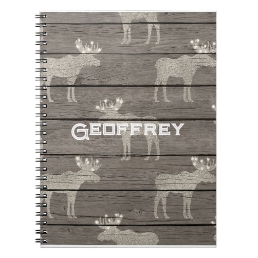 北欧のインスパイアノート。編集可能な名前 ノートブック (正面)