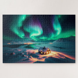 北欧のオーロラ - 圧巻の風景 ジグソーパズル