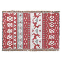 北欧のクリスマスのトナカイ愛ブランケット