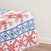 北欧のクリスマスの雪片のボーダー テーブルクロス (インサイチュ)