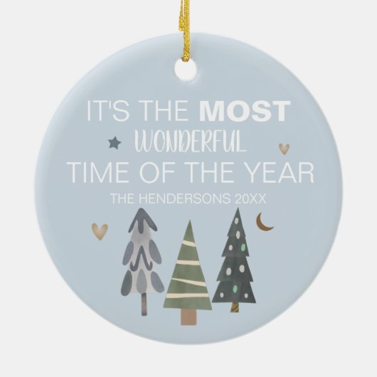 北欧のクリスマスツリーが最も素晴らしい時間 セラミックオーナメント (裏面)
